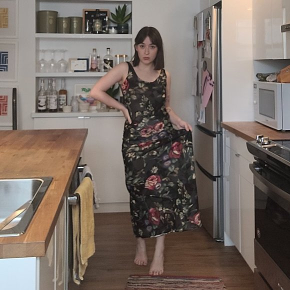 Vintage Dresses & Skirts - REVERSIBLE vintage floral dress